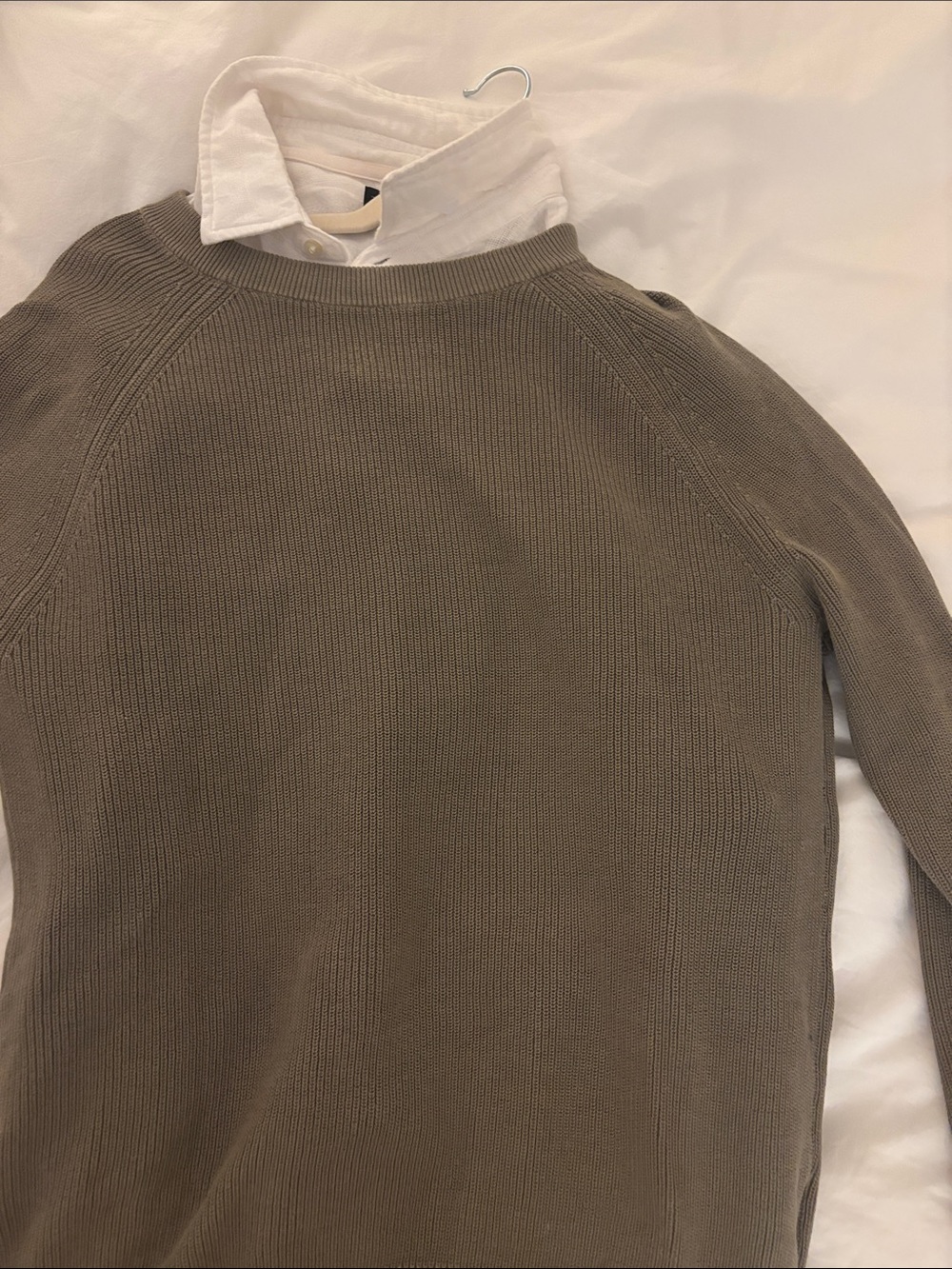 Club Monaco Men's Crewneck Sweater in Taupe Brown